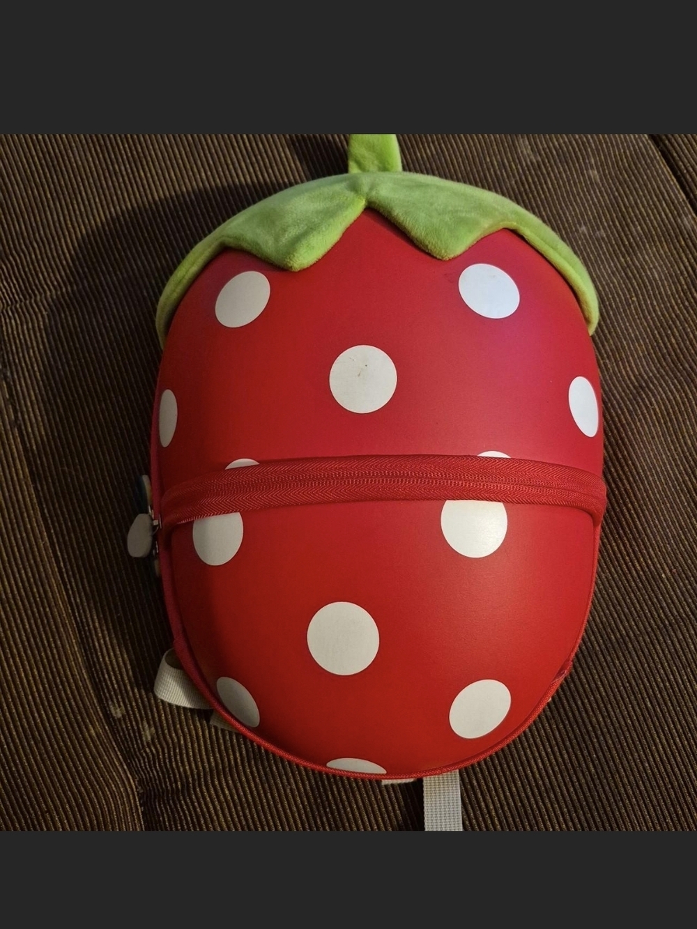 Kids Strawberry Backpack - Red with Green Top